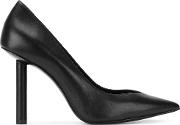 Stella Luna Cubic Heel Pointed Pumps Women Leather 36, Black 