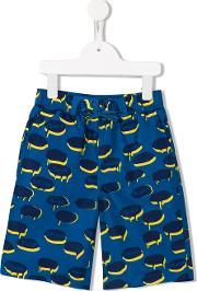 Printed Swim Shorts Kids Polyester 5 Yrs, Toddler Boy's, Blue