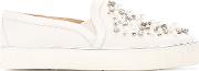 Stuart Weitzman Decor Slip On Sneakers Women Leatherplastic 37.5, White 