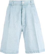 Denim Chino Shorts Men Cotton M, Blue