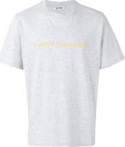 Embroidered Slogan T Shirt Men Cotton S, Grey