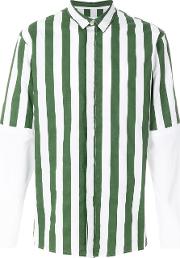 Striped Panelled Long Sleeves Shirt 