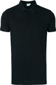 Classic Polo Shirt Men Cotton M, Black