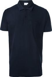 Classic Polo Shirt Men Cotton M, Blue