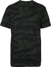 Camouflage Print T Shirt Men Cotton S, Green