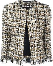 Buttoned Tweed Jacket Women Acrylicpolyamidepolyesterwool 44