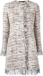 Frayed Edge Tweed Jacket Women Cottonacrylicpolyamideviscose 40, Nudeneutrals