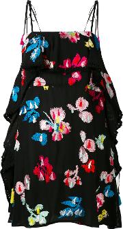 Embroidered Mini Dress Women Silkpolyesterviscose 4, Black