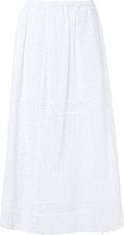 Long Skirt Women Cotton 6, Women's, White