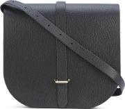 Saddle Bag Women Calf Leather One Size, Black