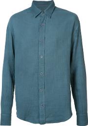 Classic Shirt Men Cotton S, Blue
