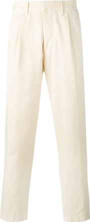 Cropped Trousers Men Cotton 46, Nudeneutrals