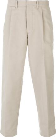 The Gigi Cloth Tonga Cropped Trousers Men Cotton 46, Nudeneutrals 