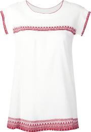 Embroidered Top Women Cotton 1, White