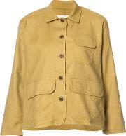 Flared Sleeves Jacket Women Cottonlinenflaxpolyurethanetencel 2, Women's, Yelloworange