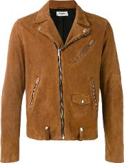 Vintage Biker Jacket Men Goat Skinpolyesteracetatecupro L, Nudeneutrals