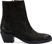 The Last Conspiracy Textured Ankle Boots Women Horse Leatherleather 38, Black 