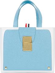 Colour Block Tote Women Calf Leather One Size, Blue