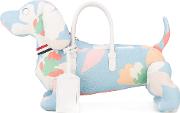 Hector Floral Tote Bag Women Leather One Size, Blue