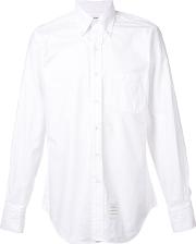 Stripe Detail Button Down Shirt Men Cotton 3, White