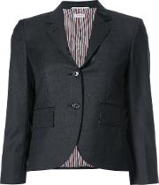 Thom Browne Single Breasted Sport Coat In Dark Grey Wool Twill Women Silkwool 42 