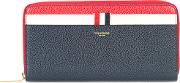Thom Browne Striped Continental Wallet Women Leather One Size, Red 