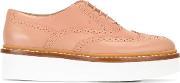 Tod's Brogue Shoes Women Calf Leatherleatherrubber 36, Women's, Pinkpurple 