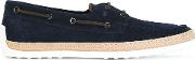 Tod's Classic Boat Shoes Men Leathersuederubber 44, Blue 