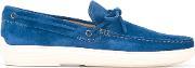 Tod's Classic Boat Shoes Men Leathersuederubber 7, Blue 