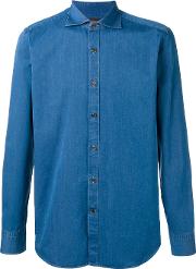 Tod's Denim Shirt Men Cotton 40, Blue 