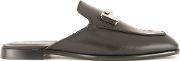 Tod's Double T Slippers Women Calf Leather 38.5, Black 