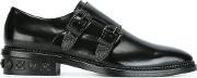 Buckled Monk Shoes Men Leather 40