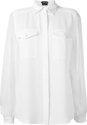 Chest Pocket Shirt Women Silk 46, Women's, White