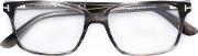 Square Frame Glasses Men Acetate One Size, Grey
