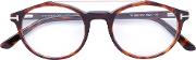 Tom Ford Eyewear Round Frame Glasses Men Acetatemetal 50, Brown 