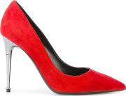 Tom Ford Pointed Toe Pumps Women Leathersuede 38.5, Red 
