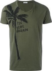 Palm Three Print T Shirt Unisex Cotton Xs, Green