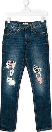 Ripped Detail Jeans Kids Cotton