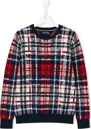 Teen Checkered Sweatshirt Kids Cotton