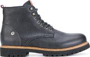 Tommy Hilfiger Ankle Boots Men Calf Leatherleatherpolyesterrubber 42, Blue 