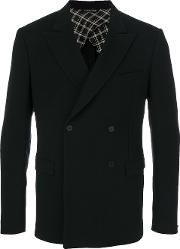 Double Breasted Fitted Suit Jacket 