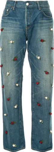 Tu Es Mon Tresor Rose Garden Jeans Short Length 