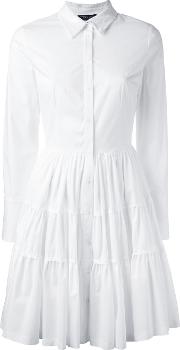 Twin Set Flared Shirt Dress Women Cottonspandexelastane 40, White 