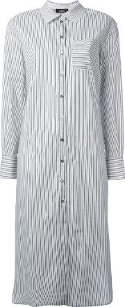 Twin Set Striped Shirt Dress Women Cottonpolyamidespandexelastane 40, White 
