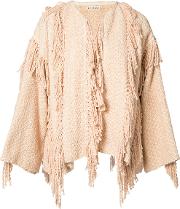Fringed Jacket Women Cotton Xss, Pinkpurple