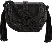Rhita Saddle Bag Women Leather One Size, Black