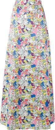 Patterned Maxi Skirt Women Cottonspandexelastane 42, Women's