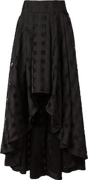Ruffle Maxi Skirt Women Polyesteracetatepolybutylene Terephthalate Pbt 42, Women's, Black