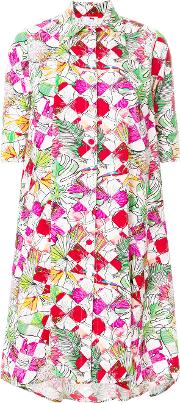Ultrachic Bloom Print Shirt Dress 