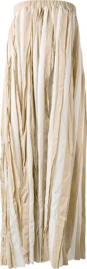 Striped Bandeau Dress Women Cottoncupro S, Nudeneutrals
